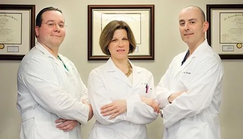 Stamford Podiatry Group doctors in white coats